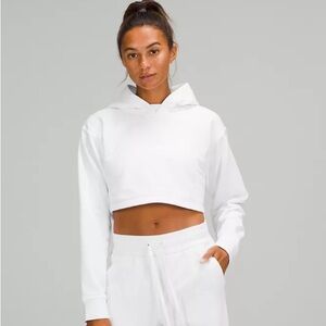 Lululemon All Yours cropped white hoodie - size 0